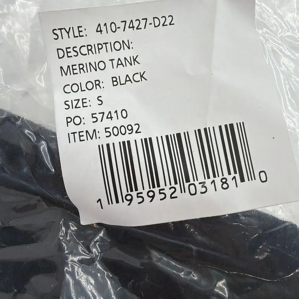 Jenni Kayne Women's Black Merino Tank Top Size S